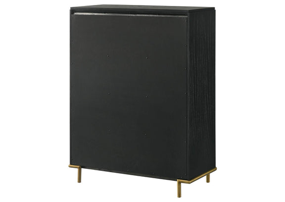 224335 Arini 5-drawer Bedroom Chest Black
