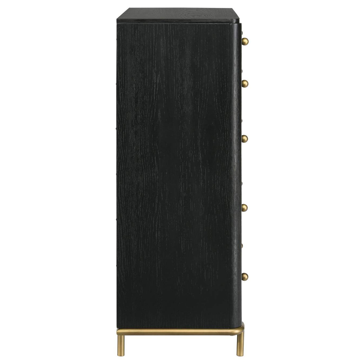 224335 Arini 5-drawer Bedroom Chest Black