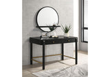 224337-SET Arini 2-piece Makeup Vanity Table and Mirror Set Black