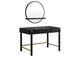 224337-SET Arini 2-piece Makeup Vanity Table and Mirror Set Black