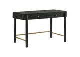 224337-SET Arini 2-piece Makeup Vanity Table and Mirror Set Black