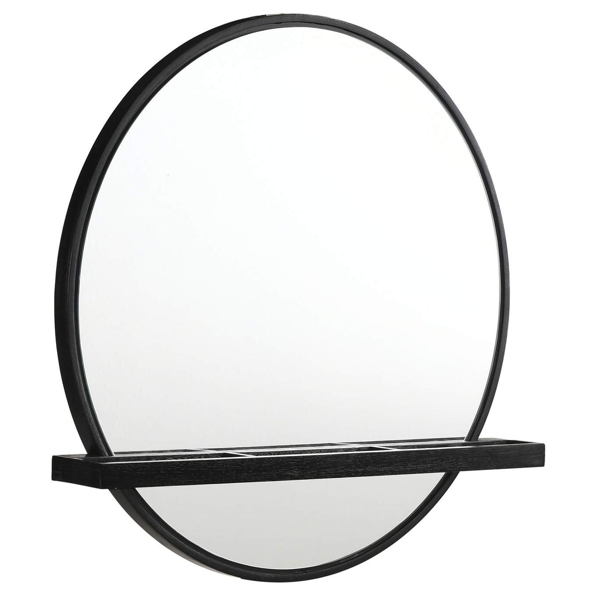 224337-SET Arini 2-piece Makeup Vanity Table and Mirror Set Black