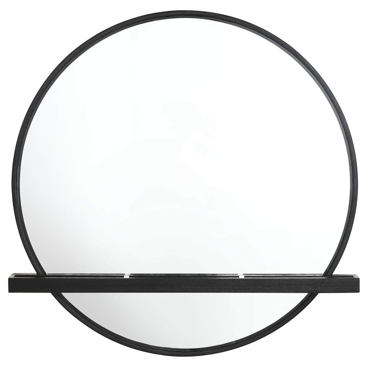224337-SET Arini 2-piece Makeup Vanity Table and Mirror Set Black
