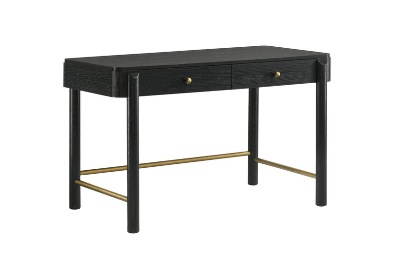 224337 Arini 2-drawer Vanity Desk Makeup Table Black