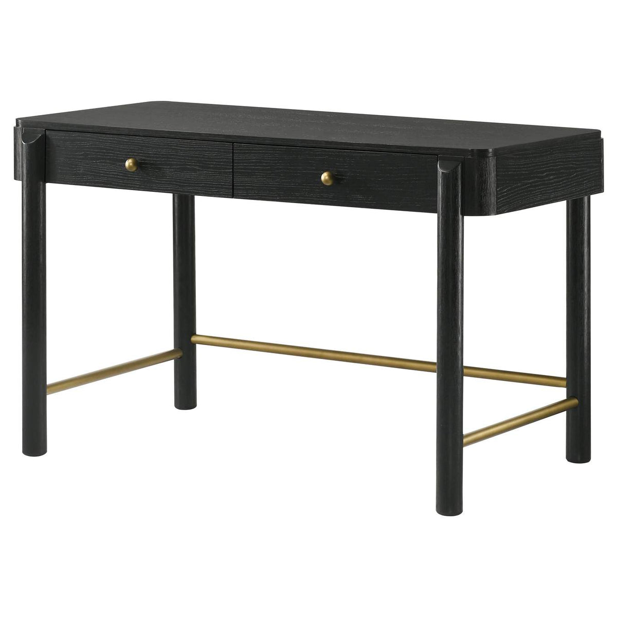 224337 Arini 2-drawer Vanity Desk Makeup Table Black