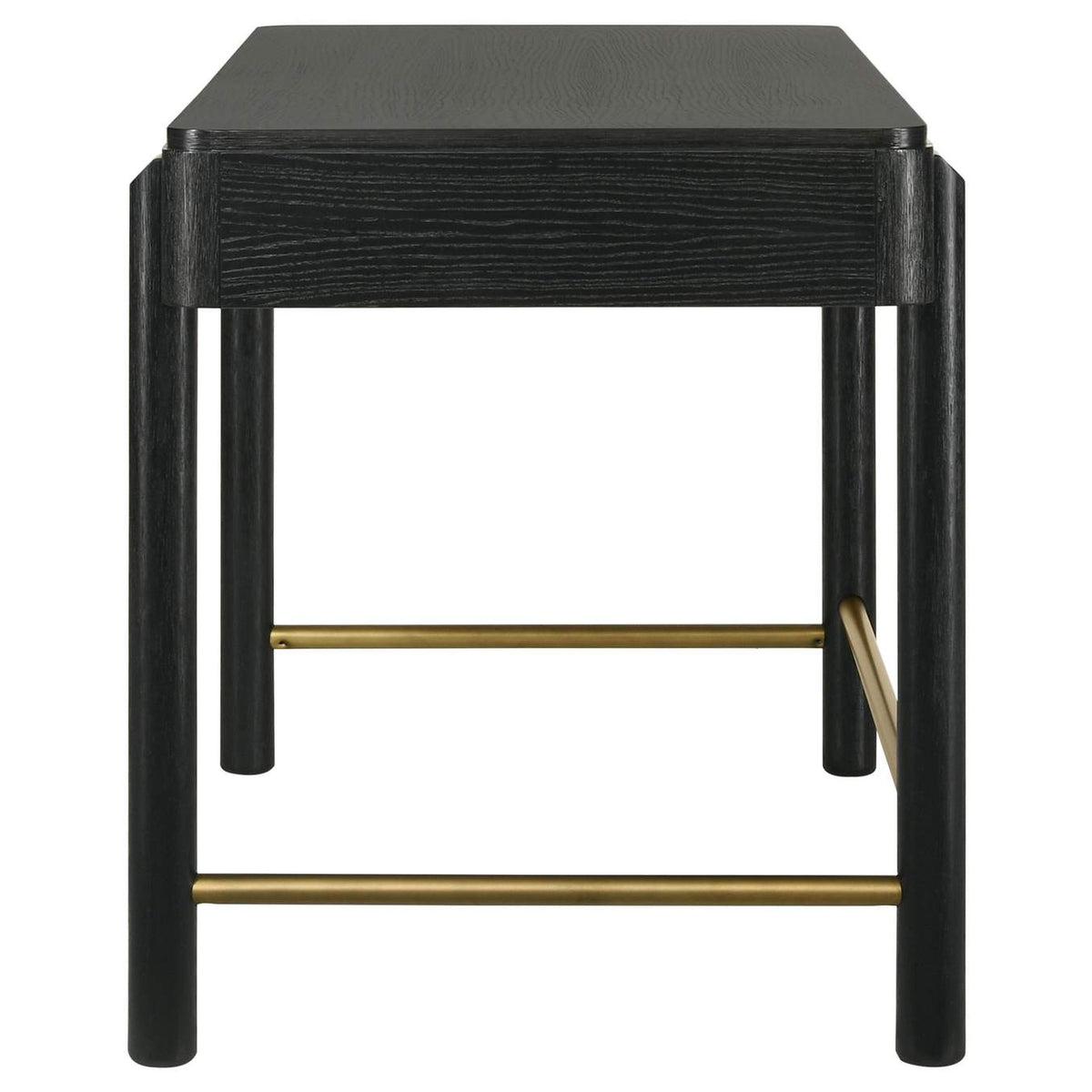 224337 Arini 2-drawer Vanity Desk Makeup Table Black