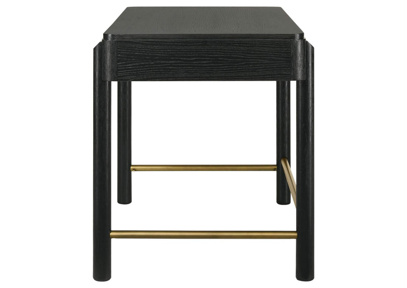 224337 Arini 2-drawer Vanity Desk Makeup Table Black