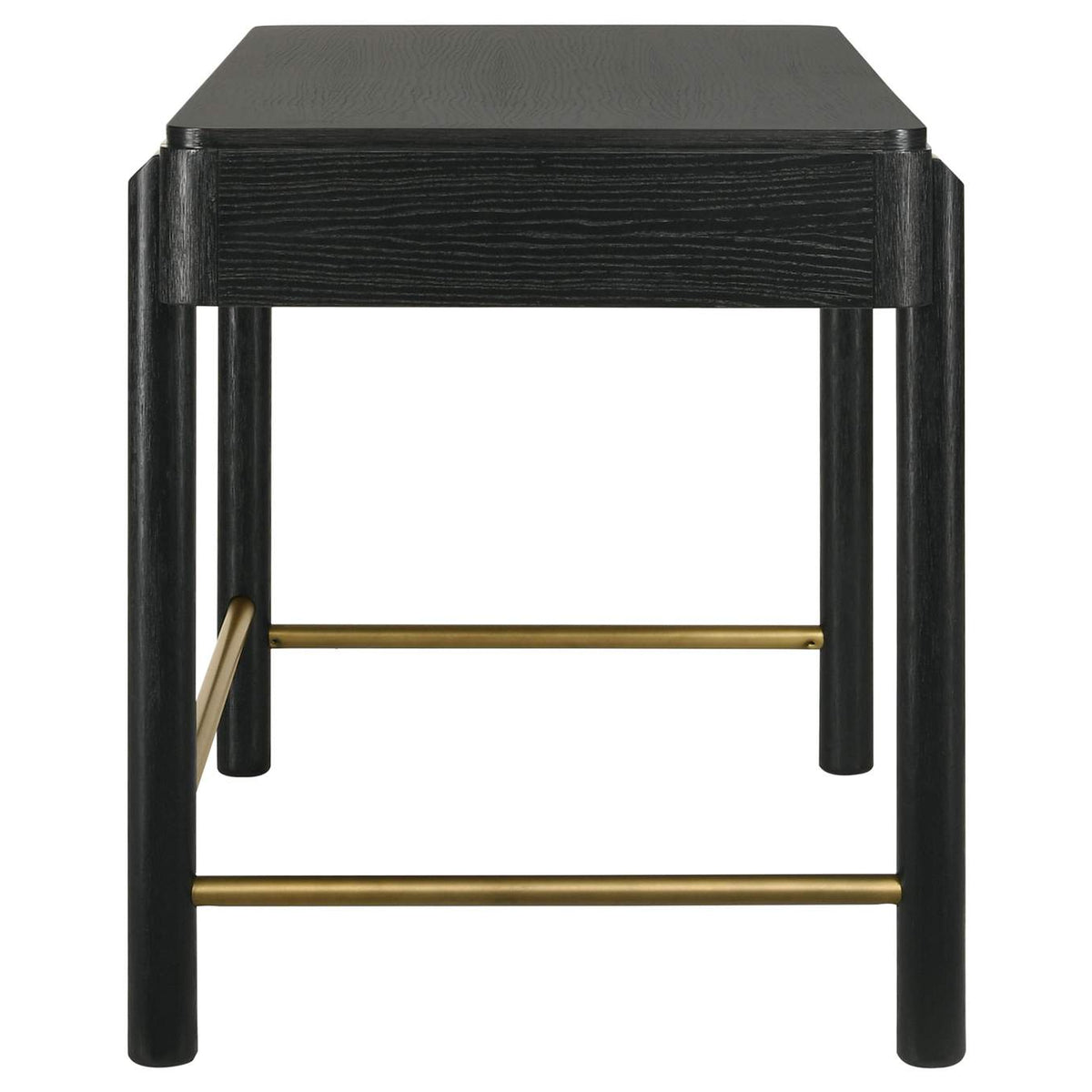 224337 Arini 2-drawer Vanity Desk Makeup Table Black