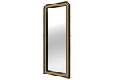 224339 Arini Cane Weave Full Length Standing Floor Mirror Black