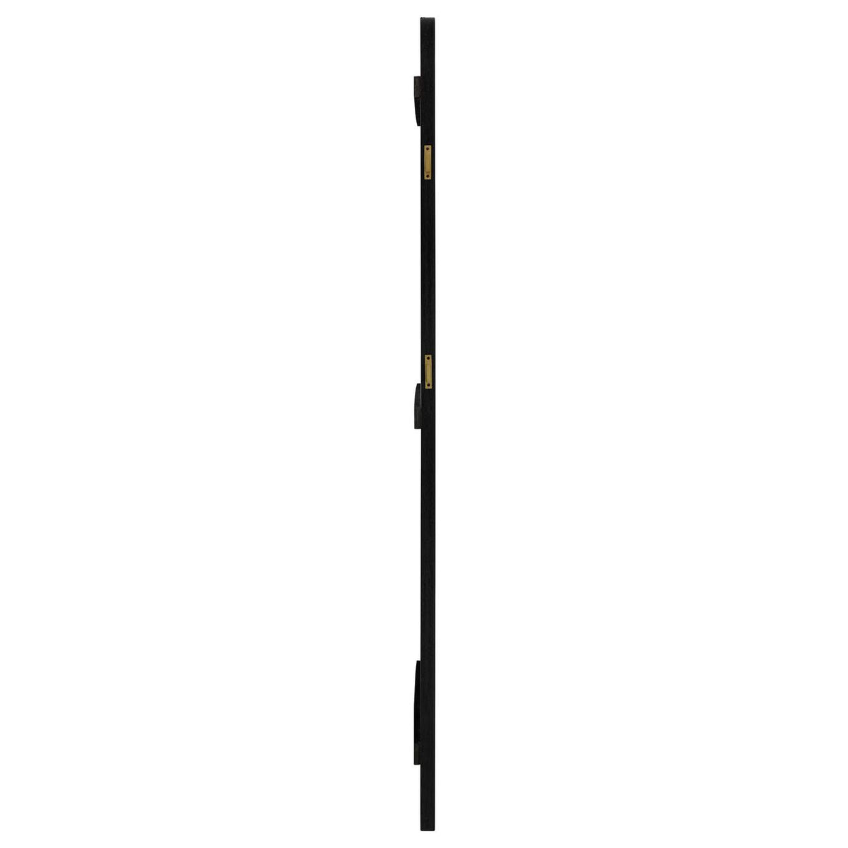 224339 Arini Cane Weave Full Length Standing Floor Mirror Black