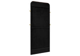 224339 Arini Cane Weave Full Length Standing Floor Mirror Black