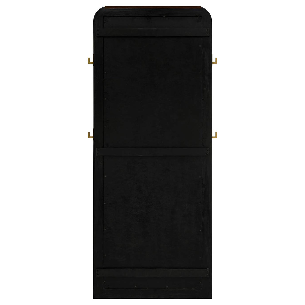 224339 Arini Cane Weave Full Length Standing Floor Mirror Black