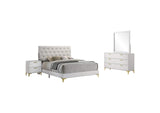 224401KE-S4 Kendall 4-piece Eastern King Bedroom Set White
