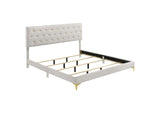 224401KE Kendall Upholstered Eastern King Panel Bed White