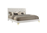 224401KE Kendall Upholstered Eastern King Panel Bed White