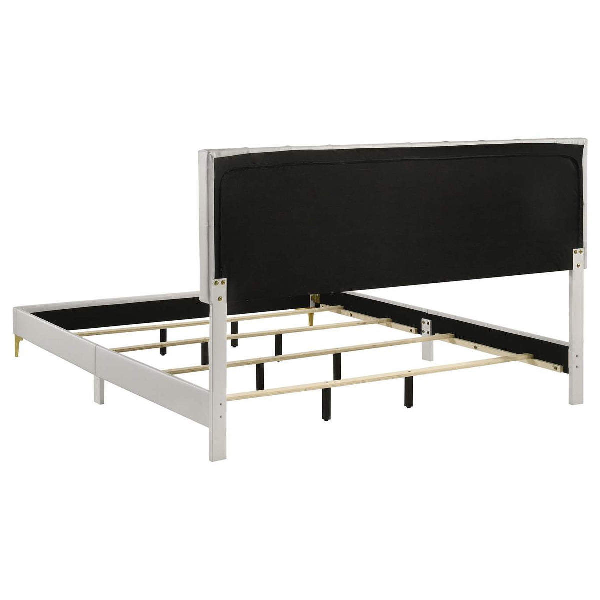 224401KE Kendall Upholstered Eastern King Panel Bed White