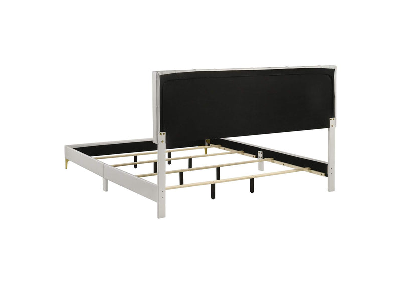 224401KE Kendall Upholstered Eastern King Panel Bed White