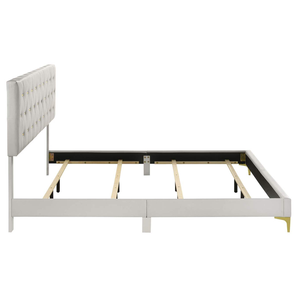 224401KE Kendall Upholstered Eastern King Panel Bed White