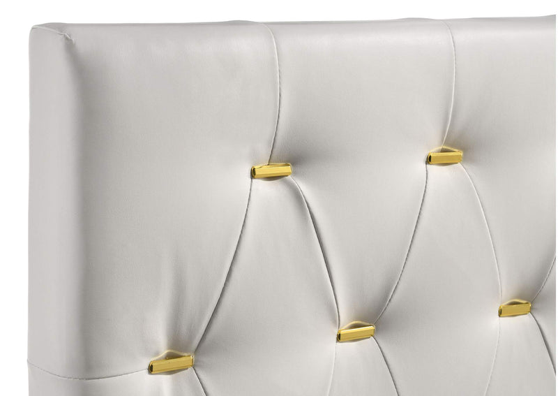 224401KE Kendall Upholstered Eastern King Panel Bed White