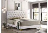 224401KW Kendall Upholstered California King Panel Bed White