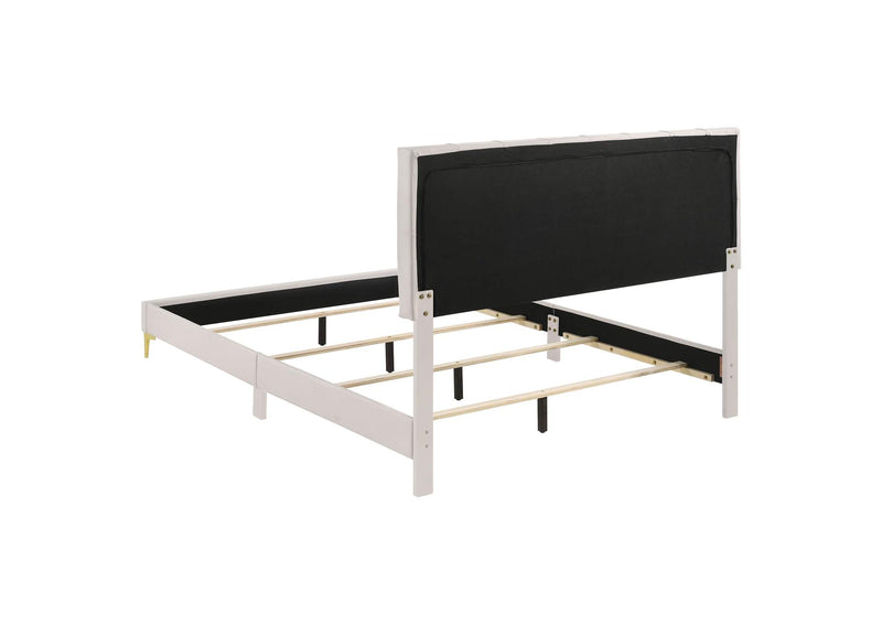 224401KW Kendall Upholstered California King Panel Bed White
