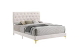 224401Q Kendall Upholstered Queen Panel Bed White
