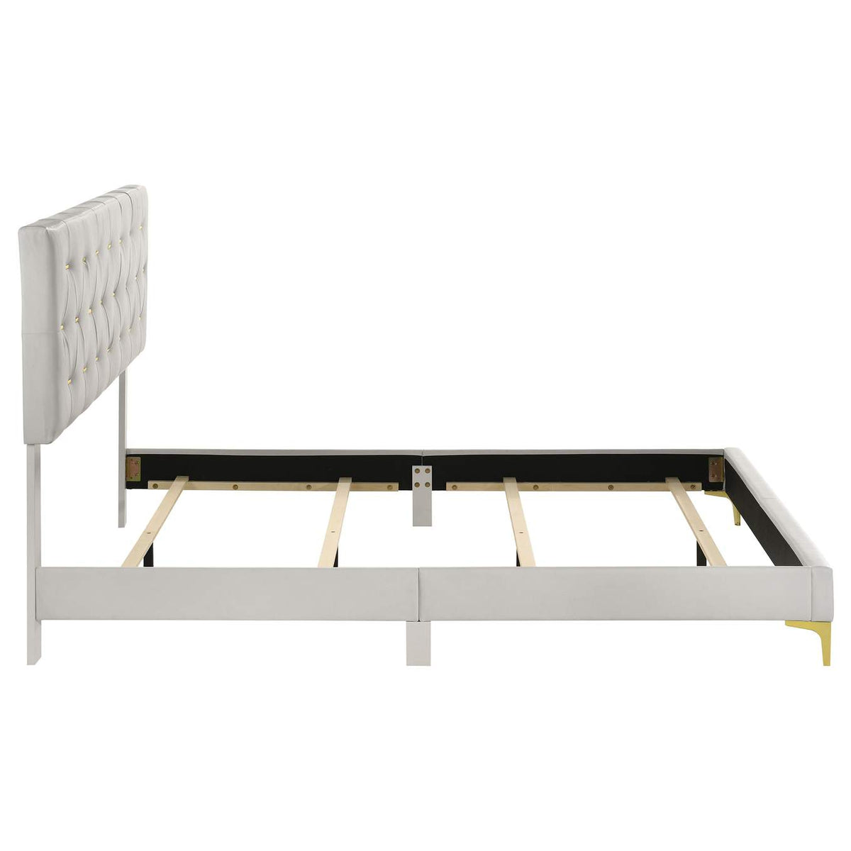 224401Q Kendall Upholstered Queen Panel Bed White