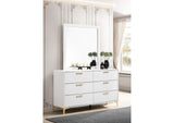 224403M Kendall 6-drawer Dresser with Mirror White