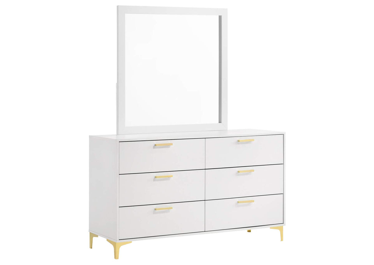 Kendall 6-drawer Dresser with Mirror White