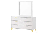 224403M Kendall 6-drawer Dresser with Mirror White