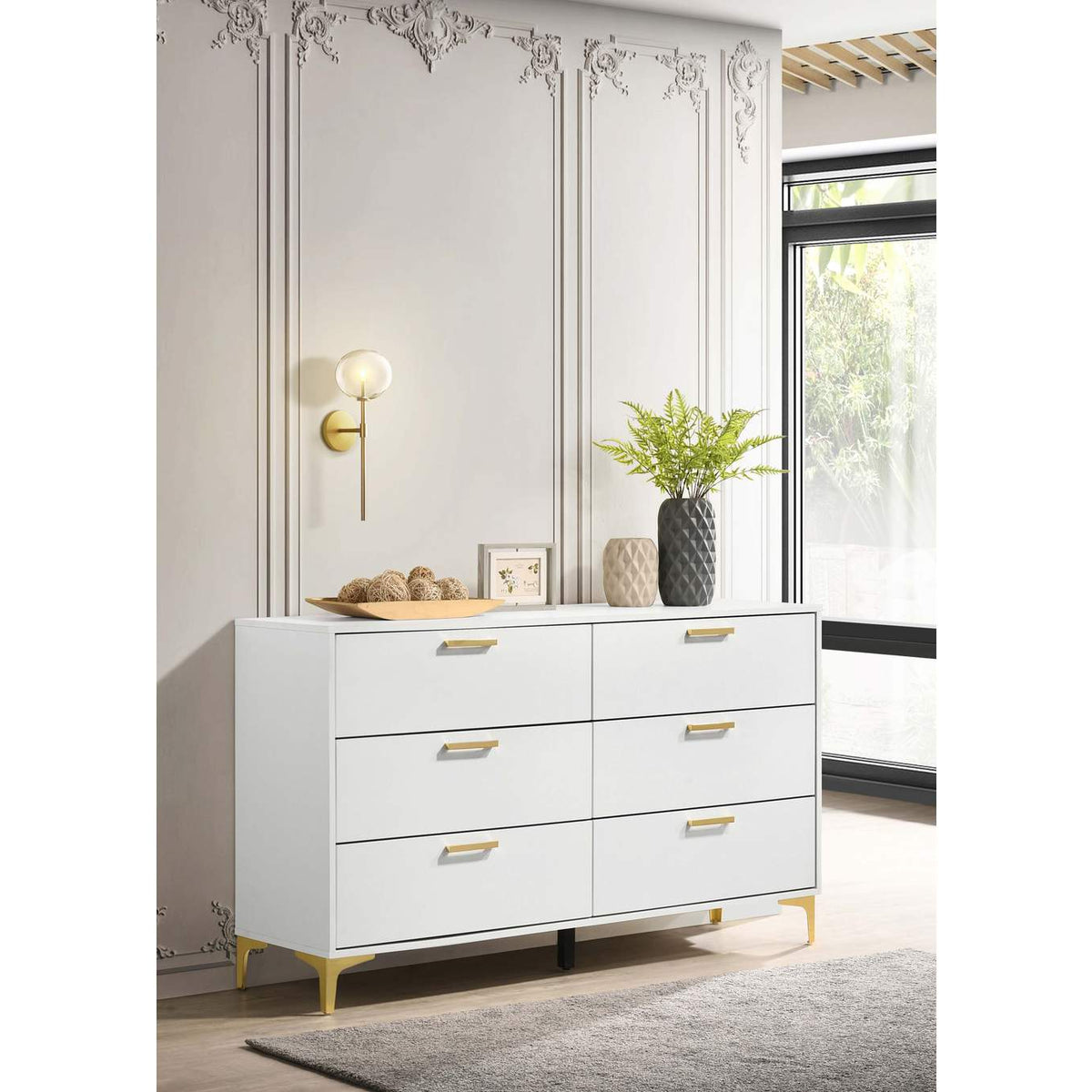 224403 Kendall 6-drawer Dresser White