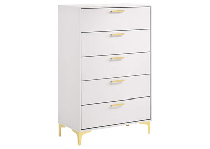 224405 Kendall 5-drawer Bedroom Chest White