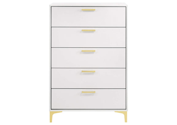 224405 Kendall 5-drawer Bedroom Chest White