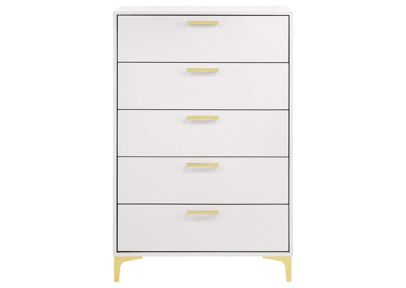 224405 Kendall 5-drawer Bedroom Chest White
