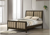 224421F Wilkes 51-inch Upholstered Full Bed Dark Cocoa