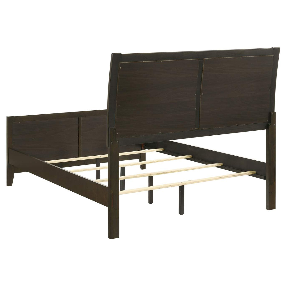 224421F Wilkes 51-inch Upholstered Full Bed Dark Cocoa