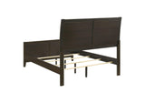 224421F Wilkes 51-inch Upholstered Full Bed Dark Cocoa