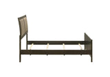 224421F Wilkes 51-inch Upholstered Full Bed Dark Cocoa