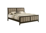 224421KE Wilkes 51-inch Upholstered Eastern King Bed Dark Cocoa