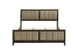 224421KE Wilkes 51-inch Upholstered Eastern King Bed Dark Cocoa