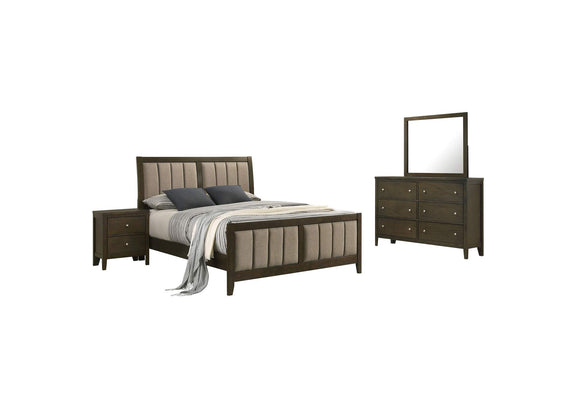 224421KW-S4 Wilkes 4-piece California King Bedroom Set Dark Cocoa