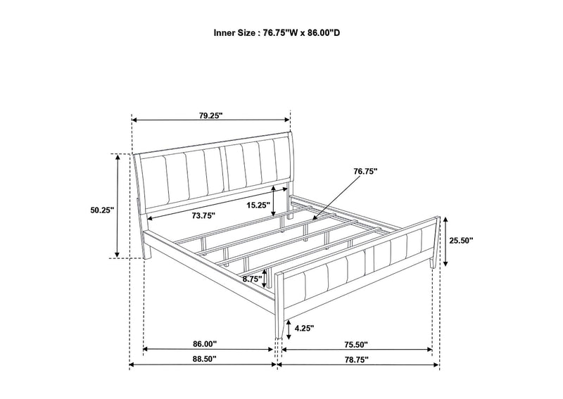 224421KW-S4 Wilkes 4-piece California King Bedroom Set Dark Cocoa