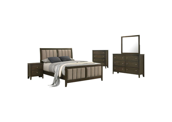 224421KW-S5 Wilkes 5-piece California King Bedroom Set Dark Cocoa