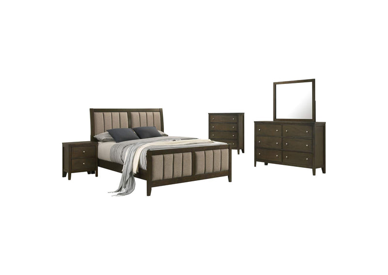 224421KW-S5 Wilkes 5-piece California King Bedroom Set Dark Cocoa