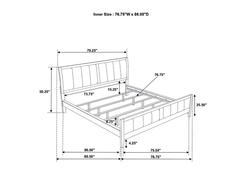 224421KW-S5 Wilkes 5-piece California King Bedroom Set Dark Cocoa