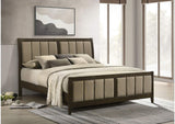 224421KW Wilkes 51-inch Upholstered California King Bed Dark Cocoa