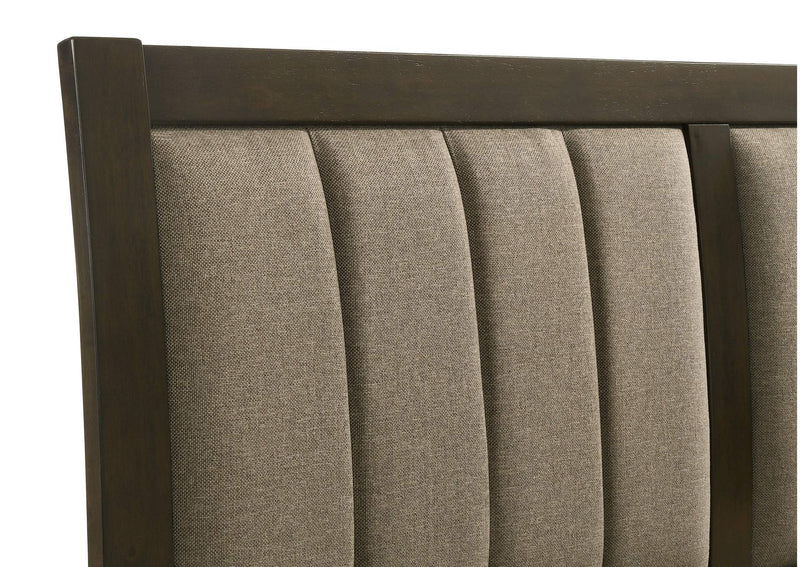 224421KW Wilkes 51-inch Upholstered California King Bed Dark Cocoa