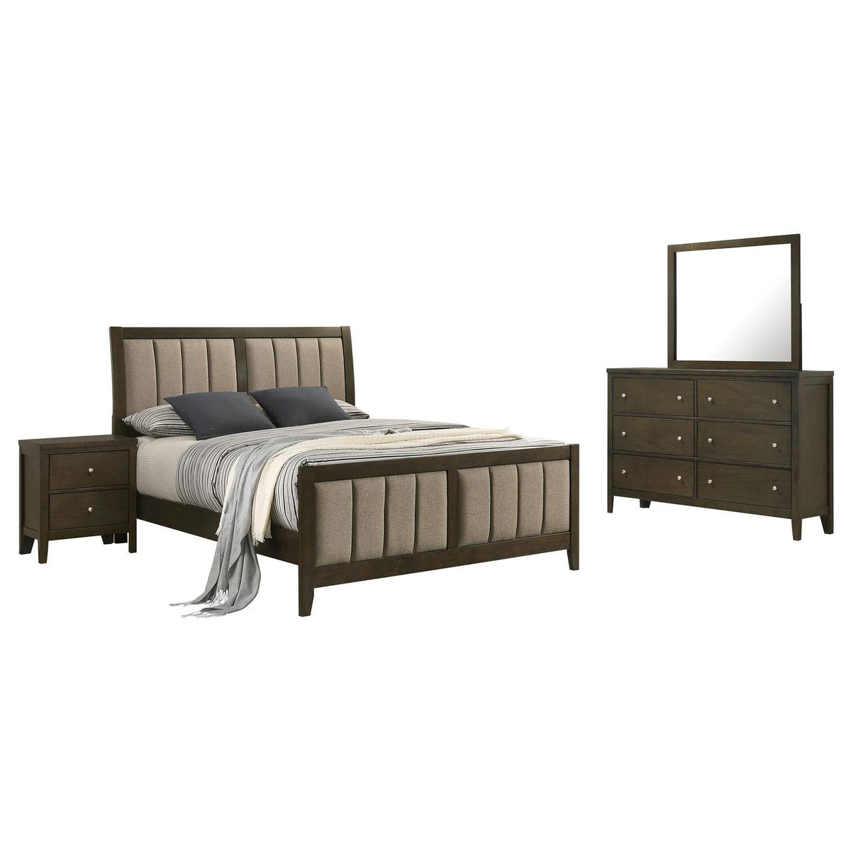 224421Q-S4 Wilkes 4-piece Queen Bedroom Set Dark Cocoa