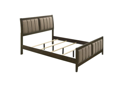 224421Q Wilkes 51-inch Upholstered Queen Bed Dark Cocoa