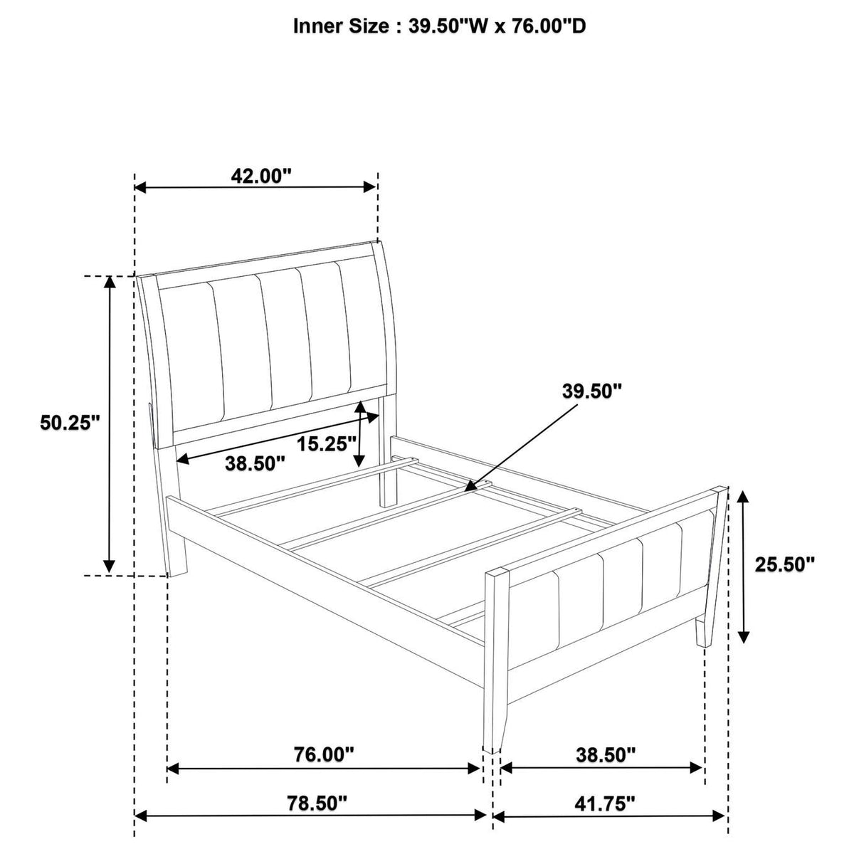 224421T-S4 Wilkes 4-piece Twin Bedroom Set Dark Cocoa